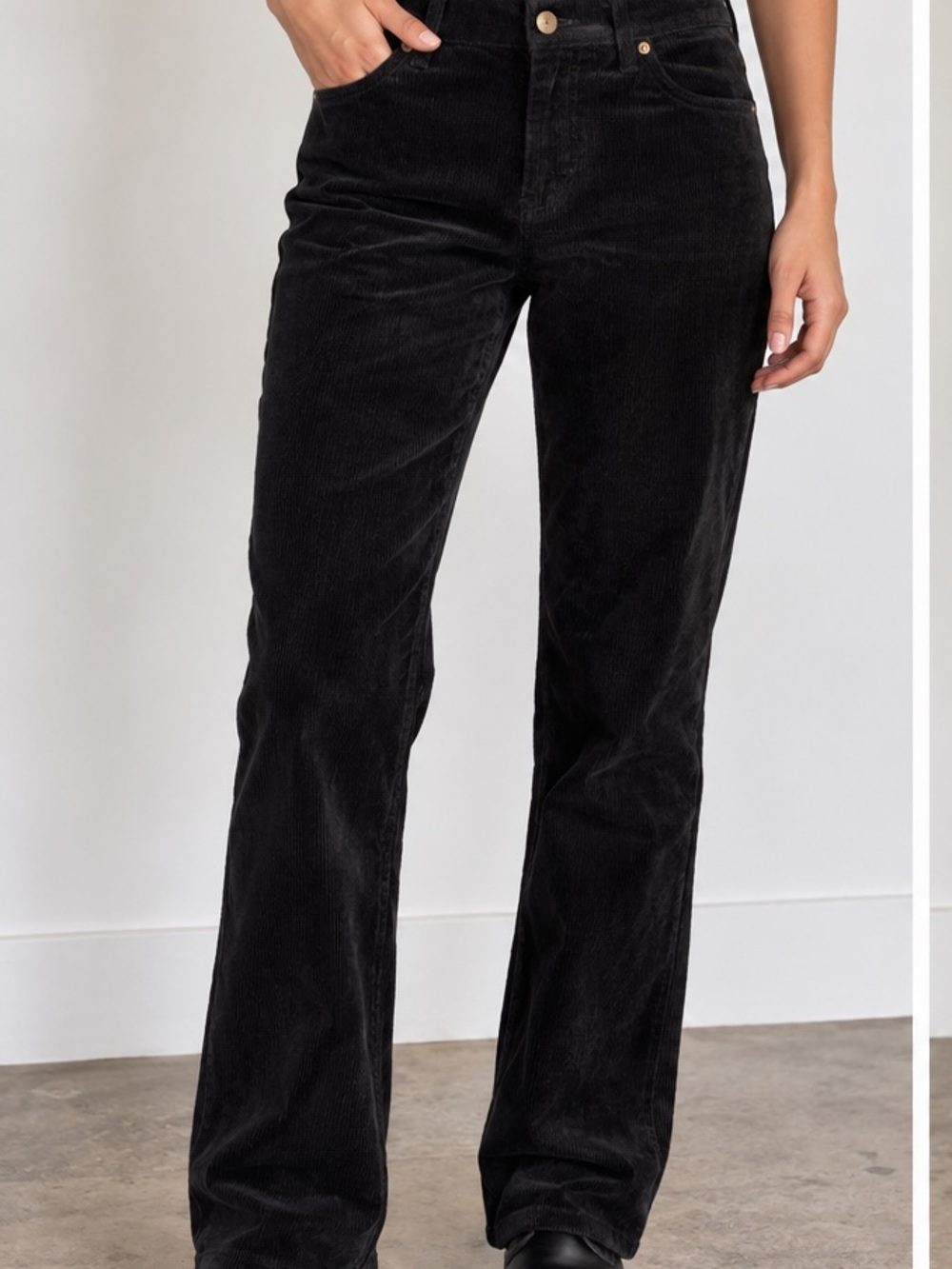 LRL Lauren Jeans Co Ralph Lauren Black Corduroy Pants Size 8